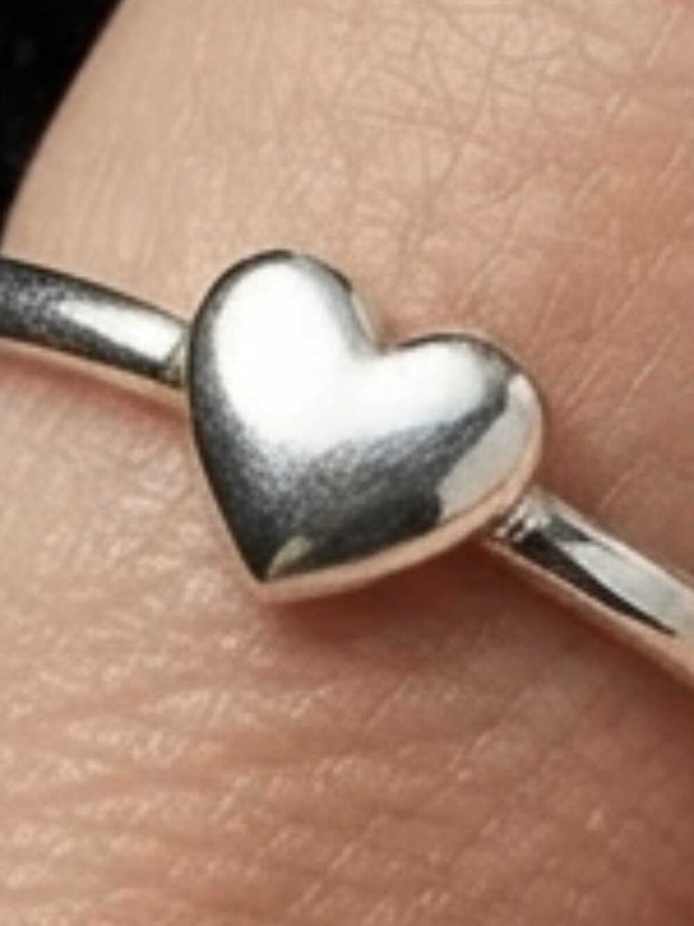 Vintage Tiffany & Co Puffy Heart Sterling Silver Ring Sz 6.5 - Picture 4 of 13